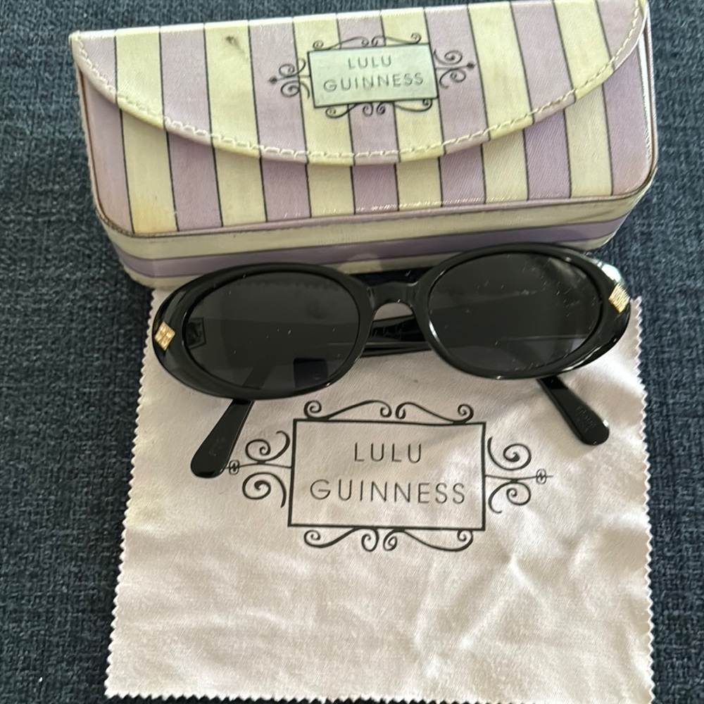 Lulu Guinness Black Retro Sunglasses